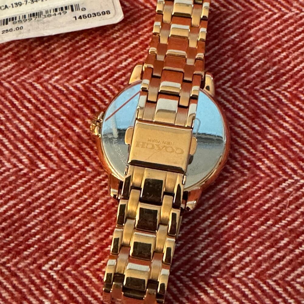 Coach 14503598 Arden Stainless Steel Rose Gold Tone Bracelet Women's Watch - Picture 3 of 7